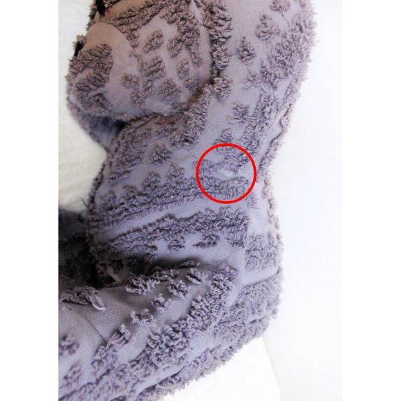 VTG Handmade 19" Purple Chenille Sitting Teddy Bear Plush Stuffed Animal Toy - Picture 4 of 14